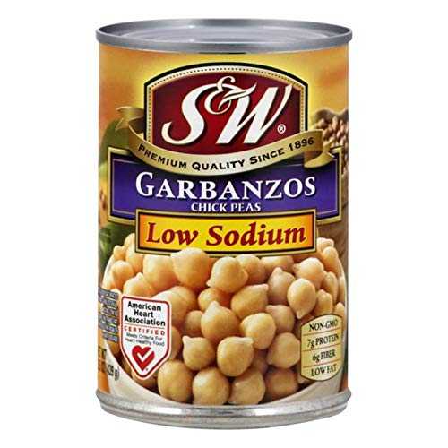 S\u0026W Premium, Garbanzo Beans, 15.5-Ounce (Pack of 12)