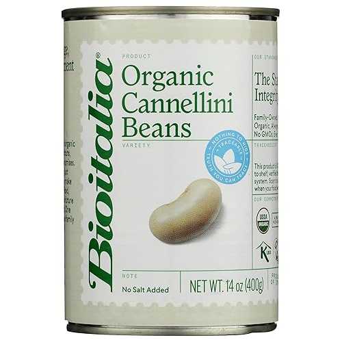 BIOITALIA Organic Canned White Cannellini Beans, 14 OZ