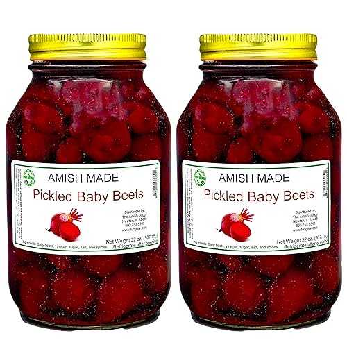 Amish Buggy Amish Pickled Baby Beets - TWO - 32 Oz Jar