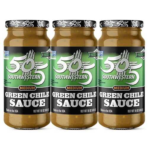 505 Southwestern 16薬局衡オンス Jar (Pack of 3, Select Flavor Below) (Green Chile Sauce - Medium)