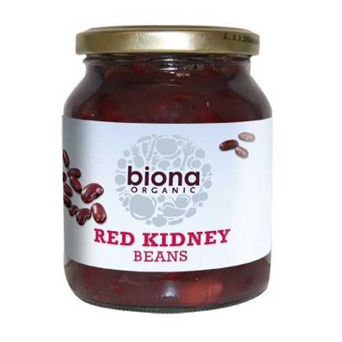 Biona Organic Kidney Beans - インチ Glass jars 350g-2 Pack