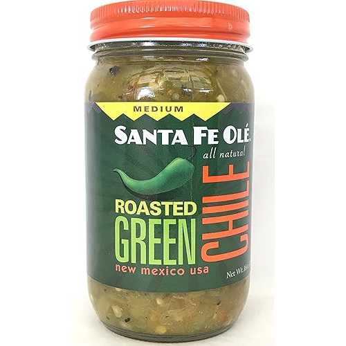 Santa 鉄 Ole Roasted New Mexico Green Chile Medium, 16薬局衡オンス (Pack of 6)