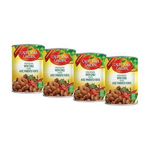 California Garden Premium Kosher Fava Beans with Chili 4 Cans 16薬局衡オンス/450g each ????? ?????????? ??? ???? ??????? ????? Al Amin Foods California Garden Premium Kosher Fava Beans with Chili 4 Can