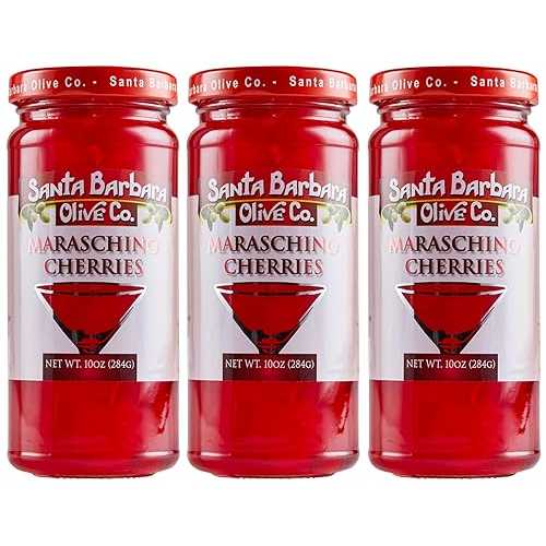 SANTA BARBARA OLIVE CO Santa Barbara Maraschino Cherries 10薬局衡オンス, 3 pack