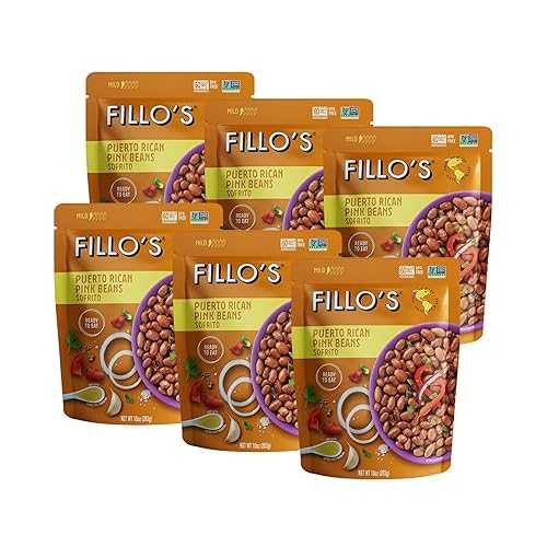 Fillo\u0027s Puerto Rican Pink Beans And Sofrito, Non GMO, Vegan, 10 Ounces (Pack Of 6)