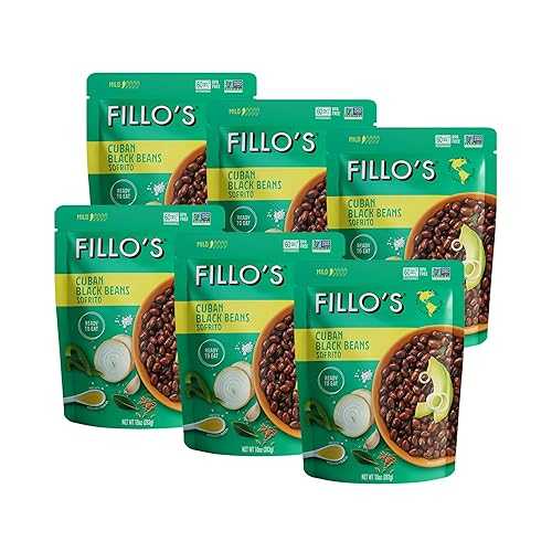 Fillo s Cuban Black Beans, Non GMO, Vegan, 10 Ounces (Pack Of 6)