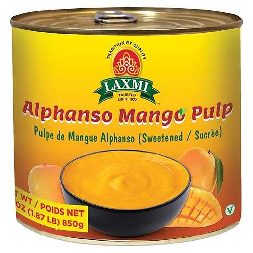 LAXMI Alphonso Mango Pulp 850 Gm (Nongmo)