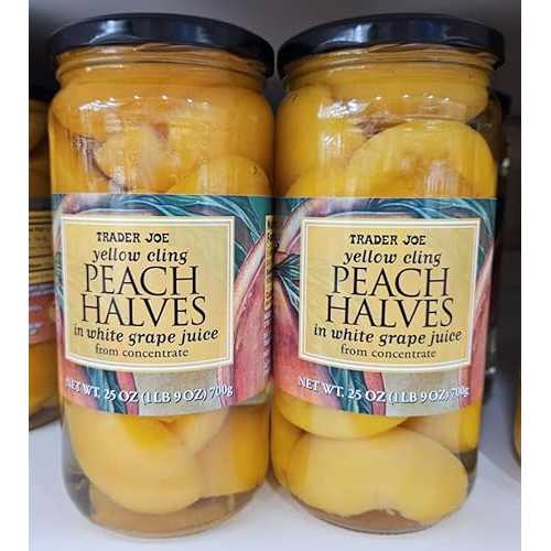 Generic Trader Joe Yellow Cling Peach Halves インチ white grape juice from concentrate 25薬局衡オンス 700g (Two Bottles)