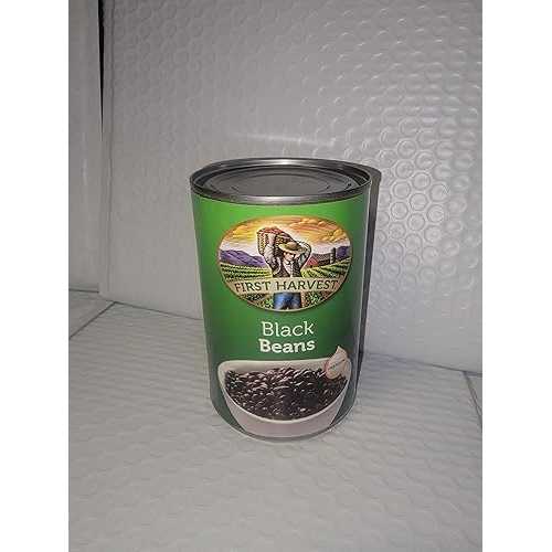 Generic First Harvest Premium Black Beans, 15.5 Oz Each, No Salt Added, USA Grown (Pack of 4)