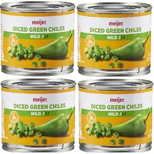 Generic Mild Diced Green Chiles (Pack Of 4 Cans) 7 薬局衡オンス.