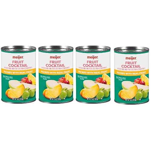 Generic Mixed Fruit Cocktail Peaches, Pineapple, Cherries, Pears and Grapes (Pack Of 4 Cans), 15 薬局衡オンス. Each