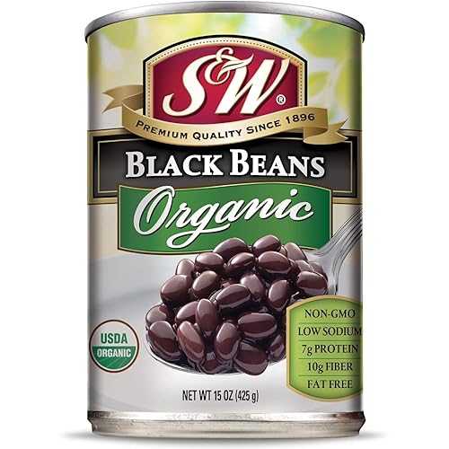 Generic S\u0026W Organic Black Beans15 Oz. (Pack of 8)