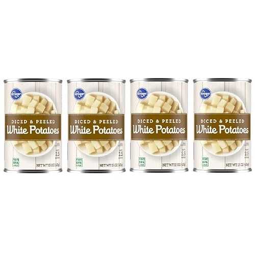 Generic Canned Diced \u0026 Peeled White Potatoes (Pack Of 4 cans) 15 薬局衡オンス. Each Can.