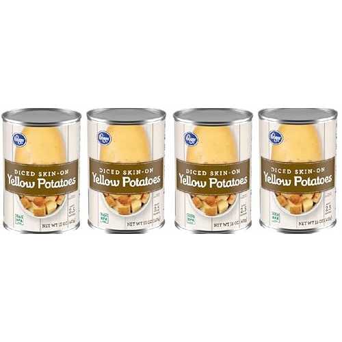 Generic Canned Diced Skin-On Yellow Potatoes (Pack Of 4 cans) 15 薬局衡オンス. Each Can.