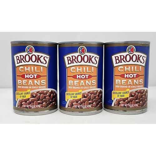 Generic Red Beans インチ Hot Chili Sauce 15.5薬局衡オンス Cans Brooks Excellent Source of Fiber (3 Pack)