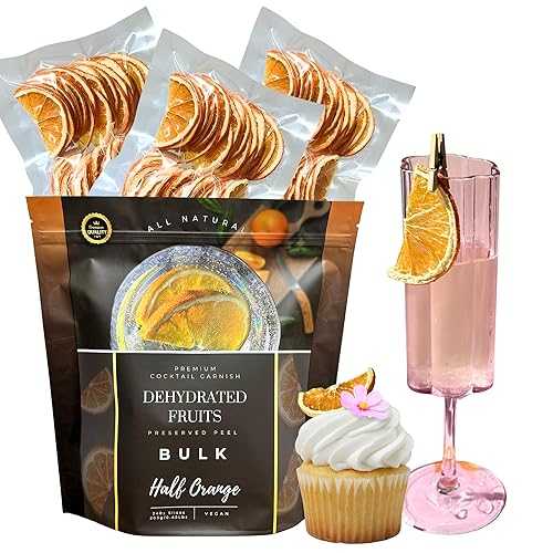 Bulk Dried Half Orange Slices (HALFS) / 240± Servings / Preserved Peel Premium DRIED FRUITS / BULK SIZE / for Luxury Cocktail Garnishes for Bars \u0026 Restaurants and Party Hosts. Bulk Dried Half Orange Slices (HALFS)