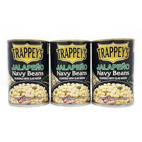 Generic 3 Pack of Canned Beans Trappeys (15.5薬局衡オンス, Jalapeno Navy Beans)
