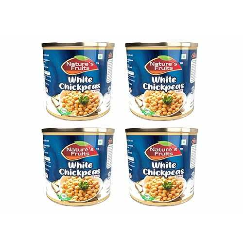 NATURE\u0027S FRUITS Canned Chick Peas, Garbanzo Beans, 109.34 Oz / Pre-Cooked Garbanzo Beans Ready to Use for Hummus, Curries, and Salads (Pack of 4)