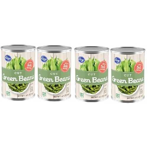Generic Canned Cut Green Beans No salt Added (4 Cans, 14.5 薬局衡オンス. Each)