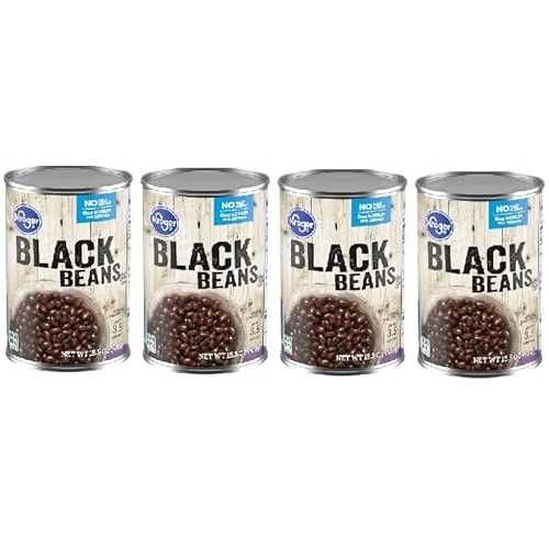 Generic No Salt Added Black Beans (4 Cans, 15.5 薬局衡オンス. each)