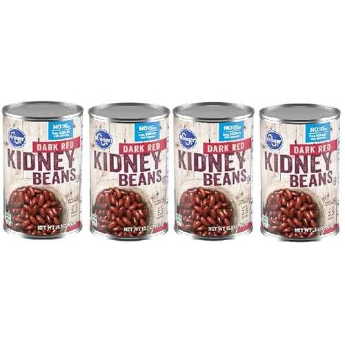 Generic No Salt Added Dark Red Kidney Beans (4 Cans, 15.5 薬局衡オンス. each)