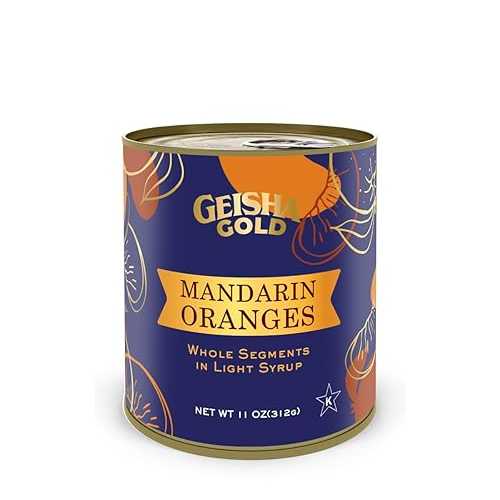 GEISHA GOLD Mandarin Oranges Whole Segments インチ Light Syrup 11 OZ. (Pack of 24), Mandarin Orange / Kosher Certified No Saturate \u0026 Trans Fat Gluten Free Only LL size