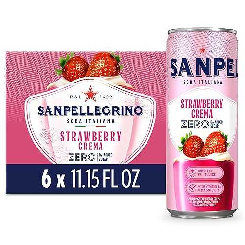 San Pellegrino Sanpellegrino Soda Italiana Strawberry Crema, 0G Added Sugar, Italian Sparkling Soda