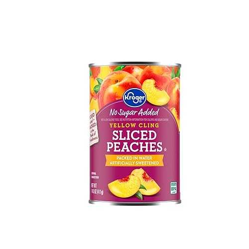 Generic Canned Yellow Cling Sliced Peaches No Sugar Added 14.5 薬局衡オンス