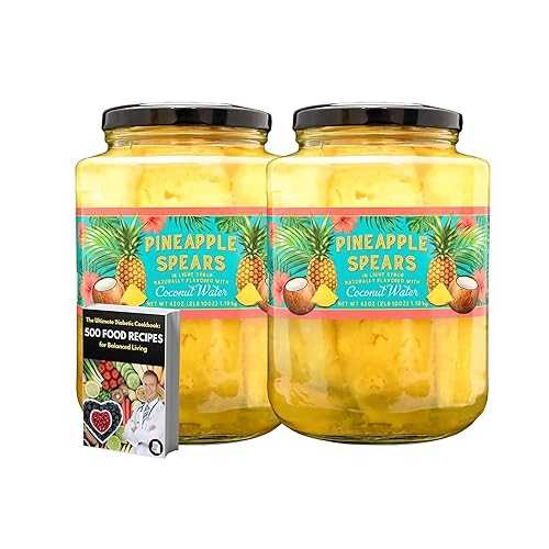 IT\u0027S BRAZILIAN 2 Pack Pineapple Spears インチ Coconut Water 42 薬局衡オンス Jar, Ready-to-Eat Fruit Spears Packed インチ Light Coconut Water, Fresh Tropical Flavor, Perfect for Snacking \u0026 Recipes