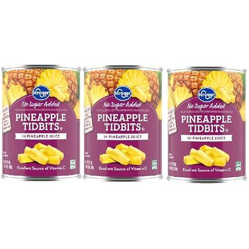 Generic No Sugar Added Canned Pineapple Tidbits インチ Pineapple Juice (3 Cans, 20 薬局衡オンス. Each)