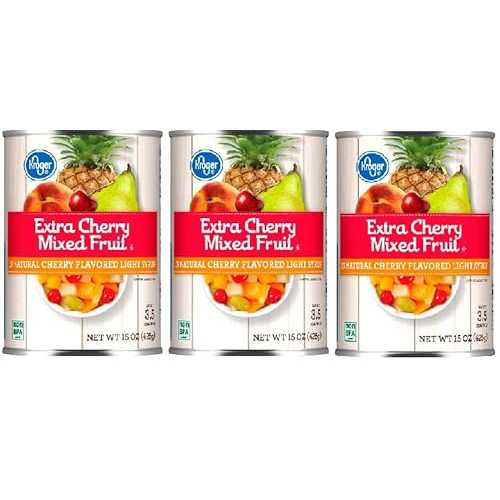 Generic Canned Extra Cherry Mixed Fruit インチ Light Syrup (3 Cans,15 薬局衡オンス. Each)