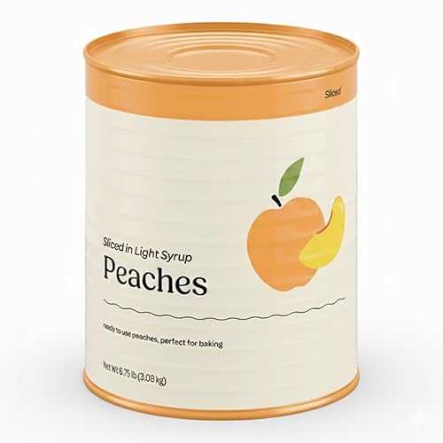 Glownary Sliced Peaches インチ Light Syrup, #10 Can, 106 薬局衡オンス, 6 Pack, Kosher Certified