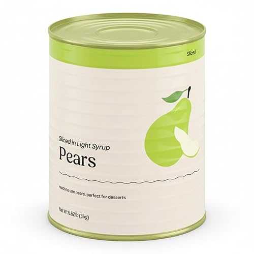 Glownary Sliced Pears インチ Light Syrup, #10 Can, 106 薬局衡オンス, 6 Pack Case