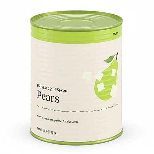 Glownary Diced Pears インチ Light Syrup, #10 Can, 106 薬局衡オンス, 6 Pack Case