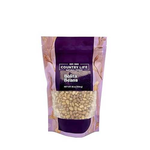 Country Life Natural Foods Bolita Beans - Heirloom New Mexico Beans - Creamy Sweet Flavor - Cooks Fast - Vegan Gluten-Free (1 LB)