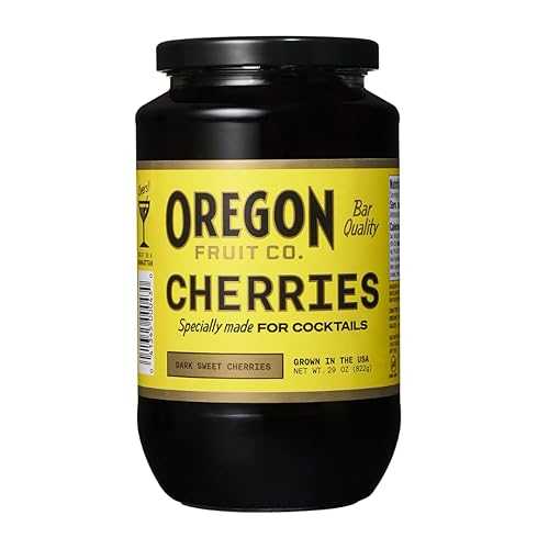 Oregon Fruit Company Gourmet Cocktail Cherries インチ Syrup / Made from Pacific Northwest Dark Sweets and Jacobsen Sea Salt / Non-GMO, Gluten-Free, Vegan, Kosher / Grown インチ the USA / 29薬局衡オンス Jar for bars, restaurants and h