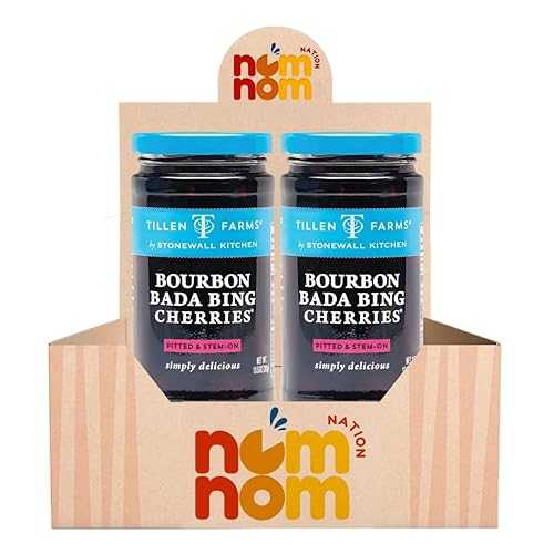 NomNom Nation Cherry Bourbon Bada Bing 2x 13.5 薬局衡オンス Jars Maraschino Cherries for Cocktail Cocktail Cherries for Old Fashioned Kit Cocktail Mixers with Refrigerator Magnet