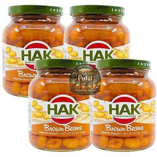 Generic Dutch Brown Beans 13.1 薬局衡オンス (370g) x4 Cooked Brown Beans インチ Jar, Ready to Use, Pantry Staple