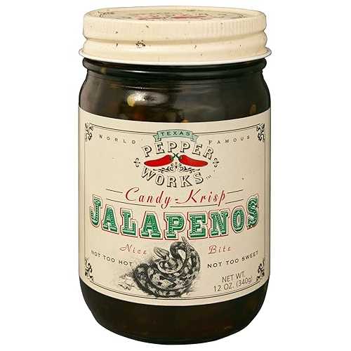 Texas Pepper Works Krisp Candy, Jalapenos, 12 Ounce (Pack of 4)