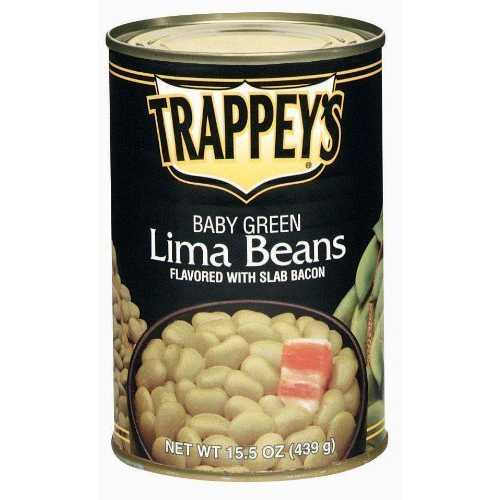 Trappey\u0027s Baby Green Lima Beans Flavored with Slab Bacon 15.5 Oz (Pack of 3) by Trappey\u0027s