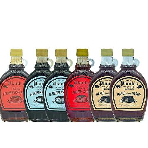 Arndts Fudgery DBA The Amish-Buggy Amish Syrup (6 Syrups (2/Maple, 2/Blueberry, 1/Strawberry, 1/Cherry)