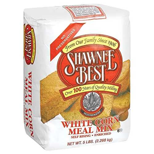 Shawnee Best Buttermilk Corn Meal Mix Bundle - 1 x 5 LB Bag of Shawnee Best Corn Meal Mix, Buttermilk Cornmeal, Shawnee Cornmeal, Bundled with JFS Recipe Card