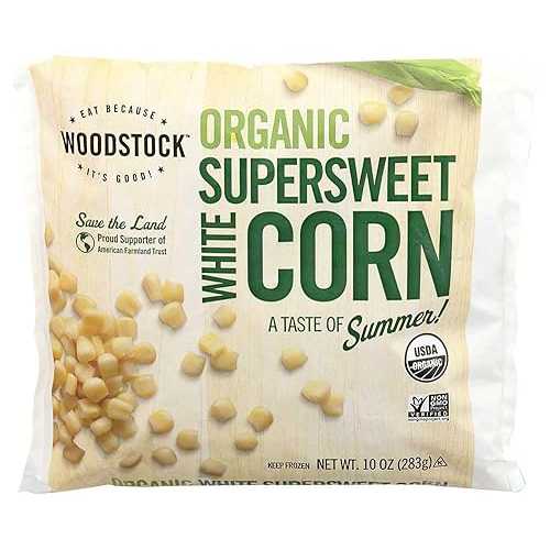 Woodstock Farms Organic Supersweet White Corn, 10 Ounce -- 12 per case.