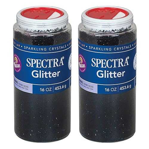 Spectra Glitter, Black, 1 重量ポンド. Per Jar, 2 Jars