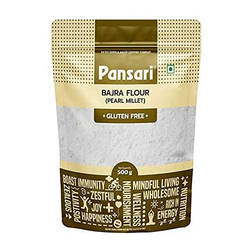 Pansari Bajra/Pearl Millet Flour with Rich インチ Proteins / Weightt Management \u0026 Anti Diabetes / Good For Heart \u0026 Lowering the Cholestrol-500 Gm