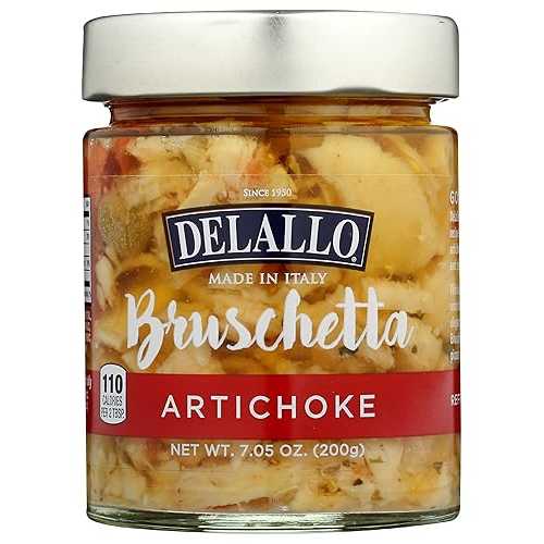 Delallo Bruschetta Artichoke, Vegan, 7.05 Ounces (Pack Of 6)
