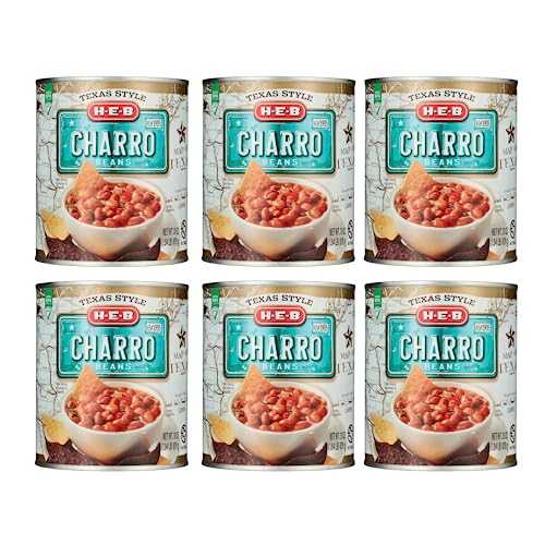 HEB Texas Style Charro Beans 31 Oz Large Can (Pack of 6)