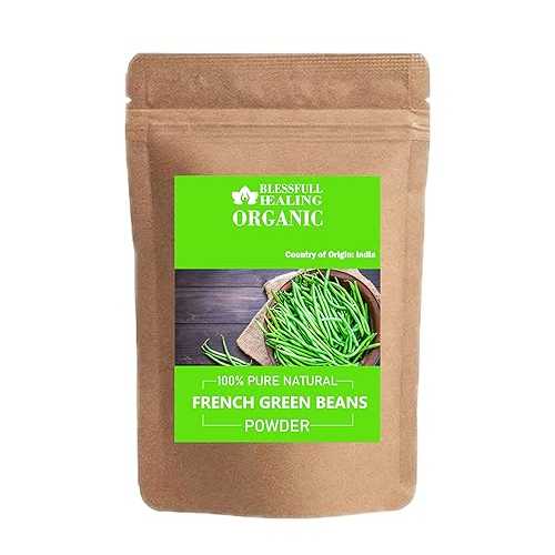 Blessfull Healing Organic French Green Beans Powder 100% Pure Natural 100 Gram / 3.52 薬局衡オンス