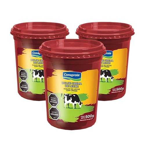 Generic Dulce de Leche Conaprole Con Crema Classic Dulce de Leche Caramel With Cream from Uruguay - Gluten Free, 3 x 500 g / 1.1 重量ポンド each