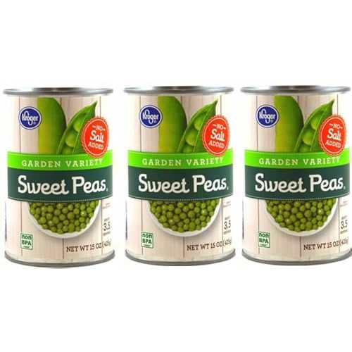 Generic No Salt Added Canned Garden Variety Sweet Peas (Pack Of 3 Cans) 15 薬局衡オンス. Each Can